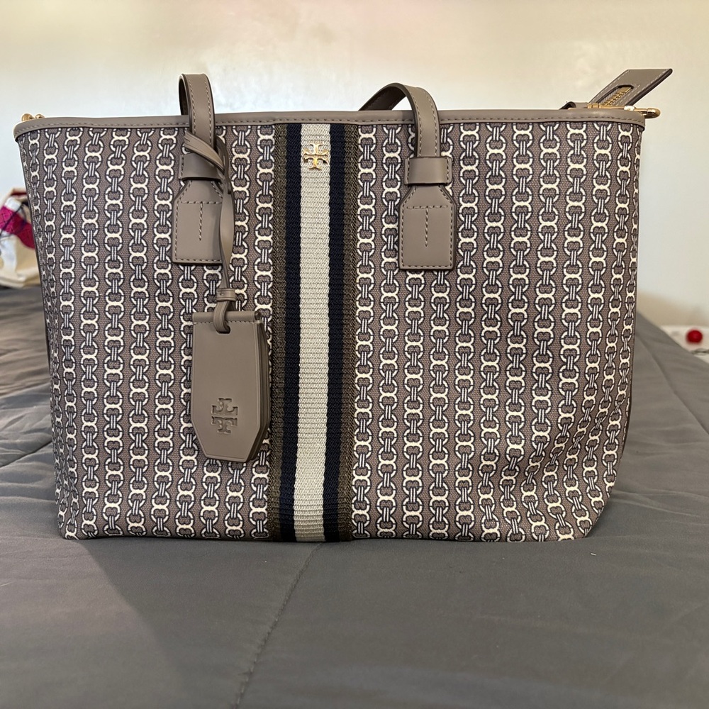 Tory Burch Black and Gray  Tote